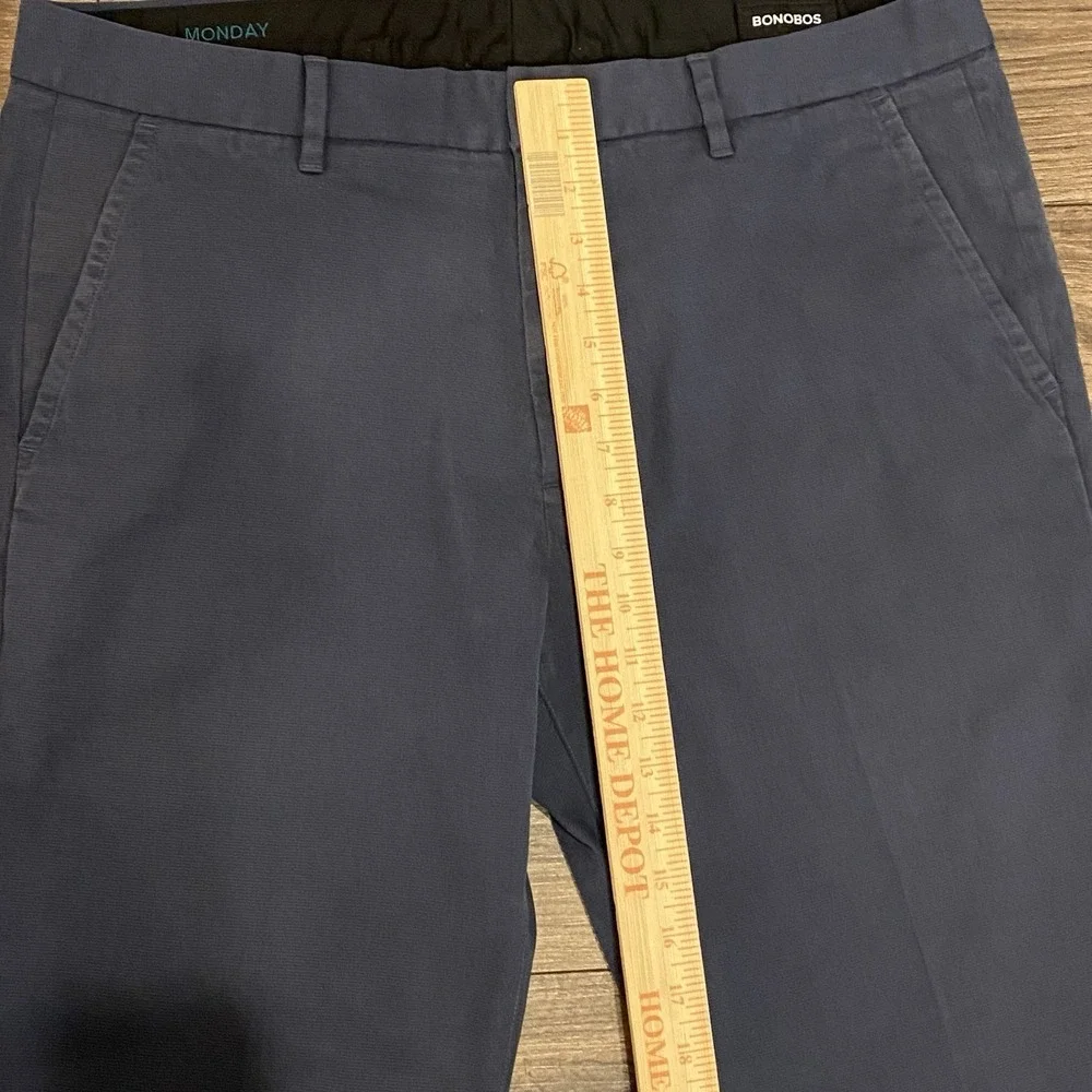 Bonobos‎ Golf Monday Pants Men's Size 36 Slim Navy With Dark Blue Pinstripes